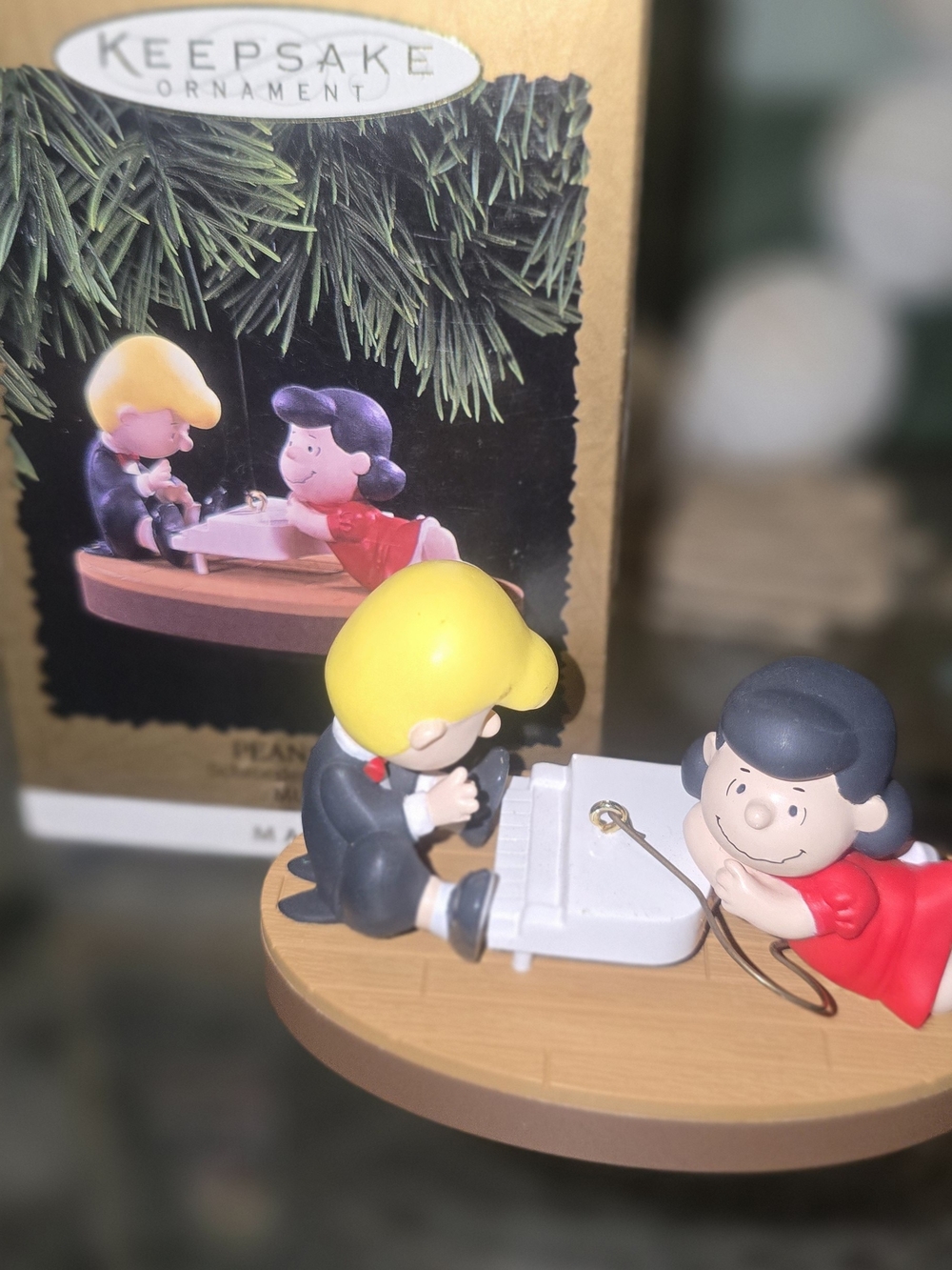Hallmark Peanuts Lucy & Schroeder Ornament - Red & Yellow